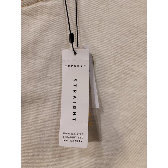 Topshop Maternity Straight Leg Jeans White - Picture 5 of 9